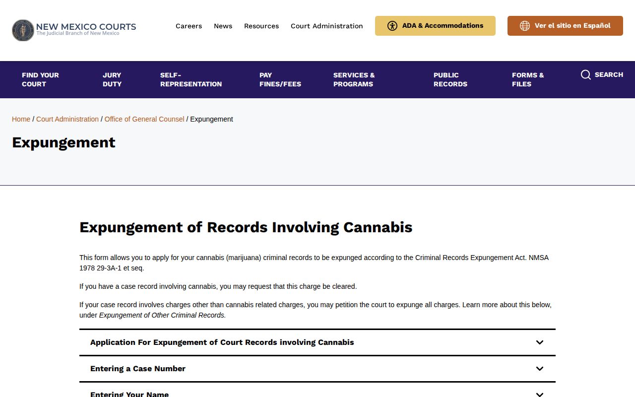 New Mexico Courts expungement guidance for Curry County released mugshot records